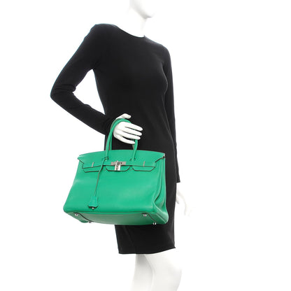 Hermes Taurillon Clemence Birkin 35 Menthe 2 of 36