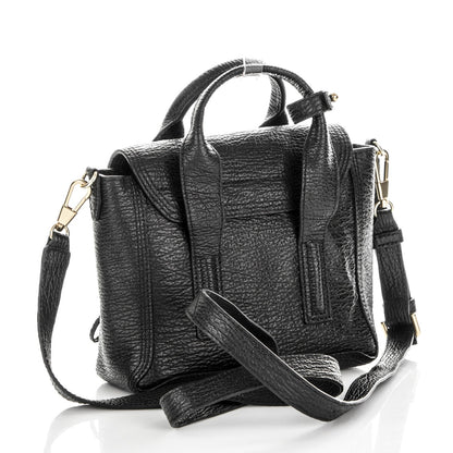 3.1 Phillip Lim 3.1 Textured Calfskin Mini Pashli Satchel Black 3 of 7