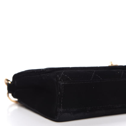 Chanel Velvet Quilted Evening Bag Black 6 of 12