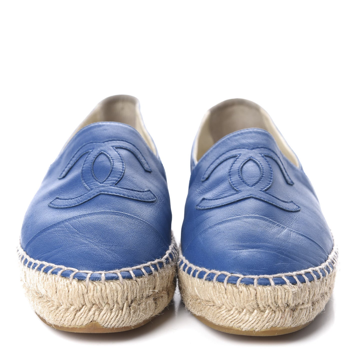 Lambskin CC Espadrilles 40 Blue
