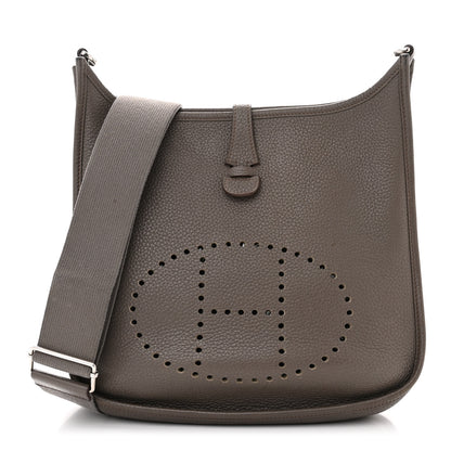 Hermes Taurillon Clemence Evelyne III PM Etain 1 of 13