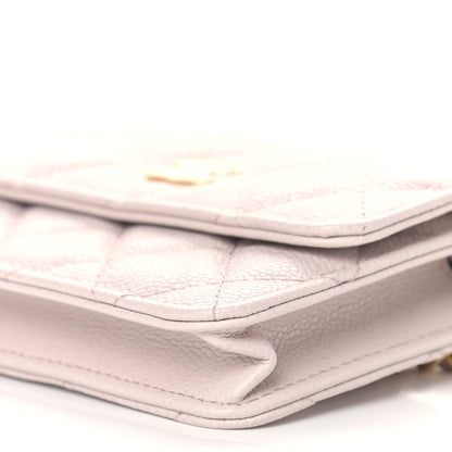 Chanel Caviar Quilted Miss Coco Clutch With Chain Light Purple 10 of 10