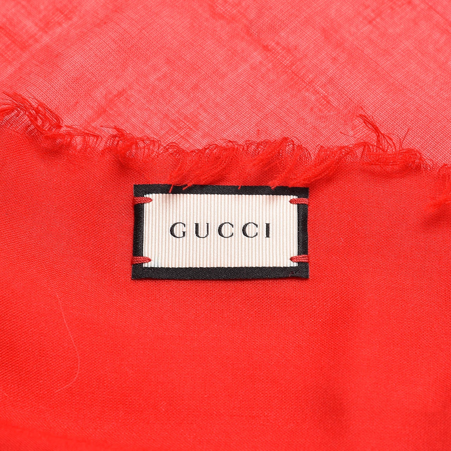 Gucci Modal Silk Coco Capitan Logo Square Scarf Flame 6 of 6