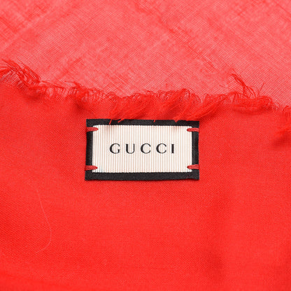 Gucci Modal Silk Coco Capitan Logo Square Scarf Flame 6 of 6