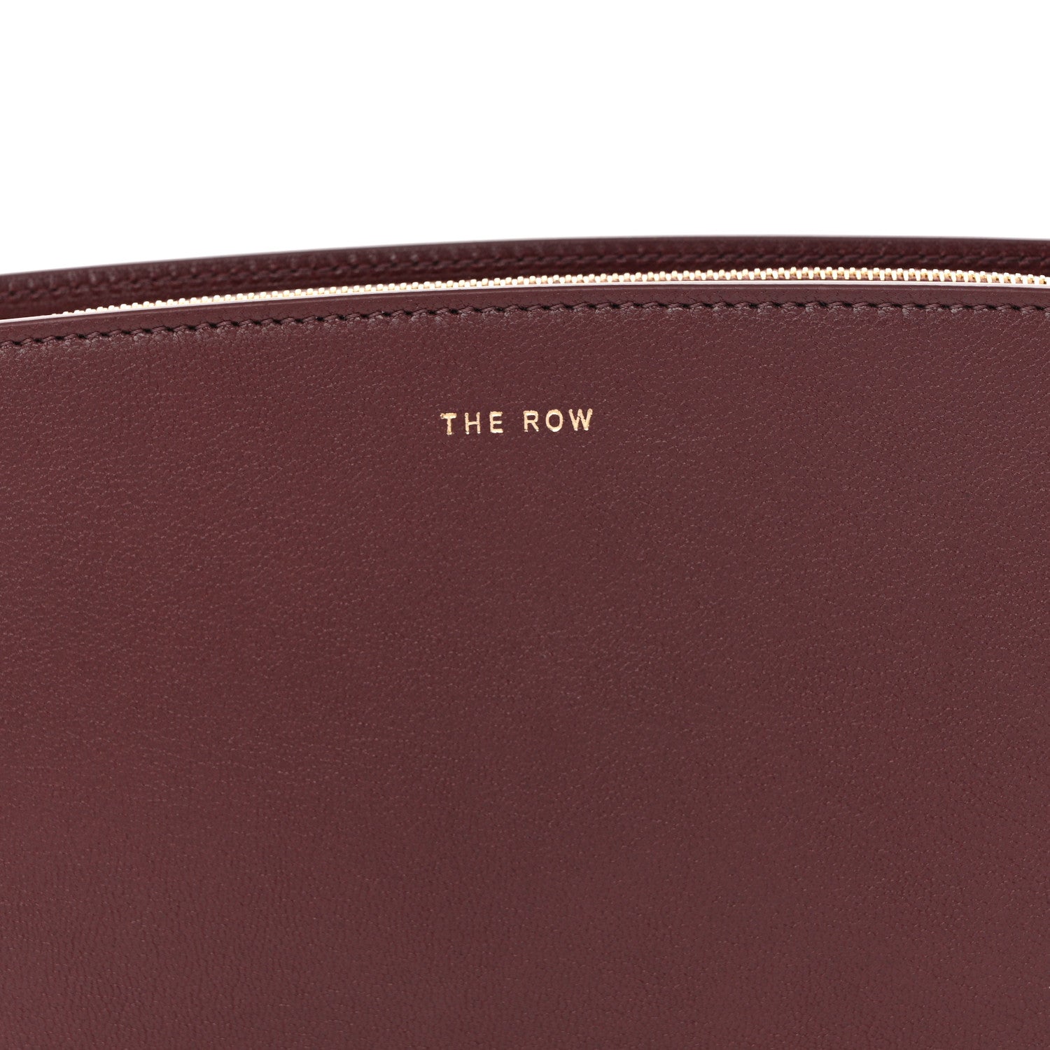 The Row Saddle Calfskin Dalia Baguette Shoulder Bag Burgundy 7 of 10