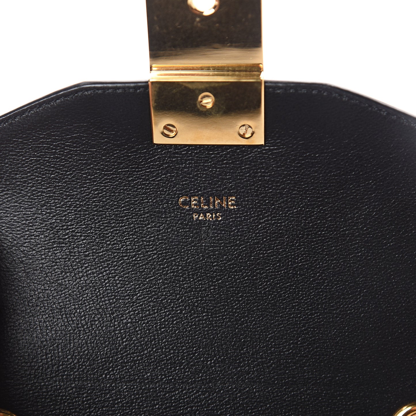 Shiny Calfskin Small C Bag Black