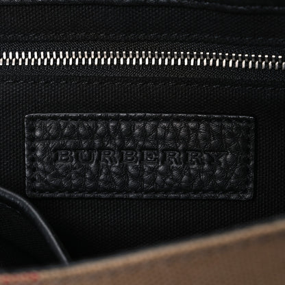 Burberry Mega Check Grainy Calfskin Small Gowan Messenger Bag Black 6 of 11