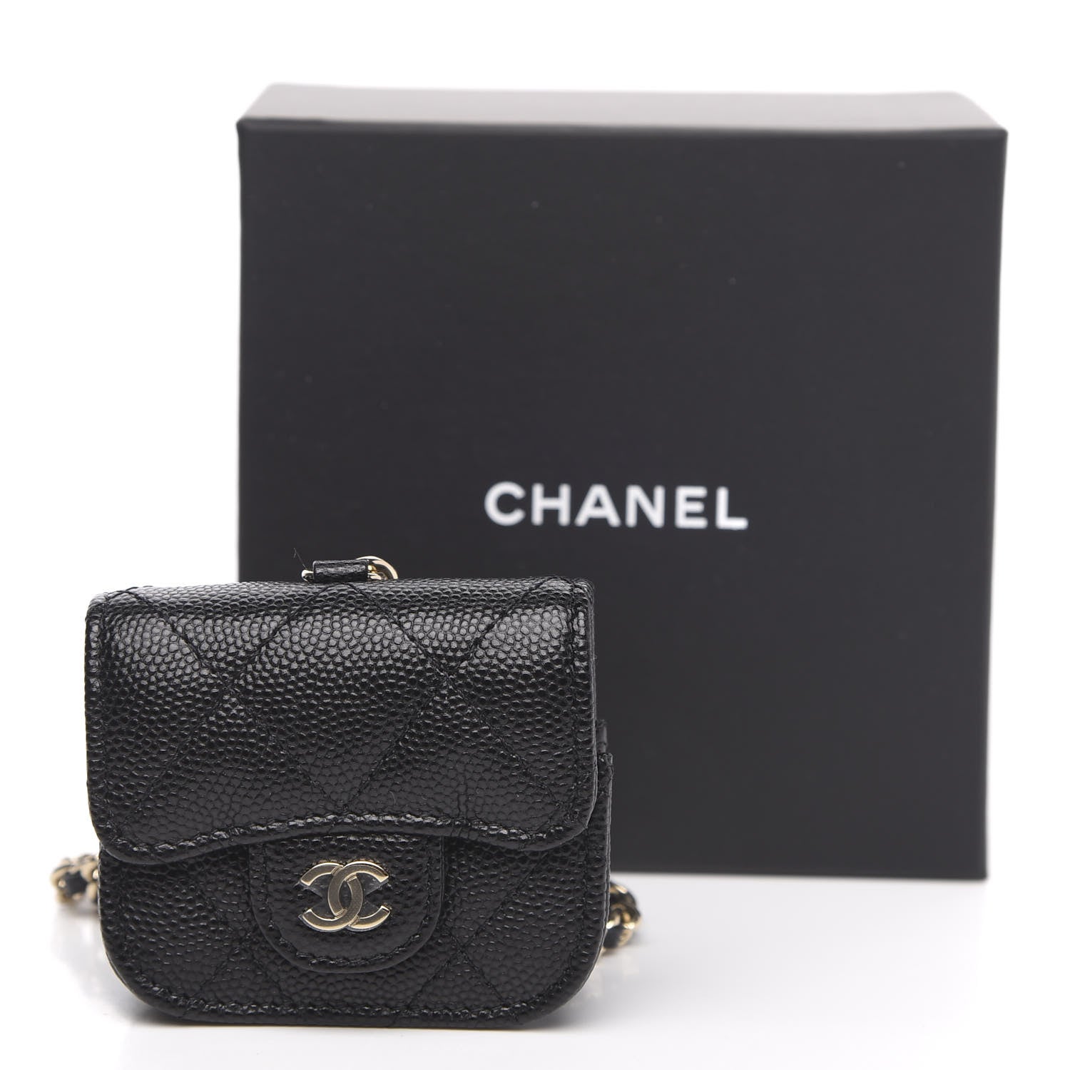 Chanel Caviar Quilted Airpods Pro Case Black 11 of 11