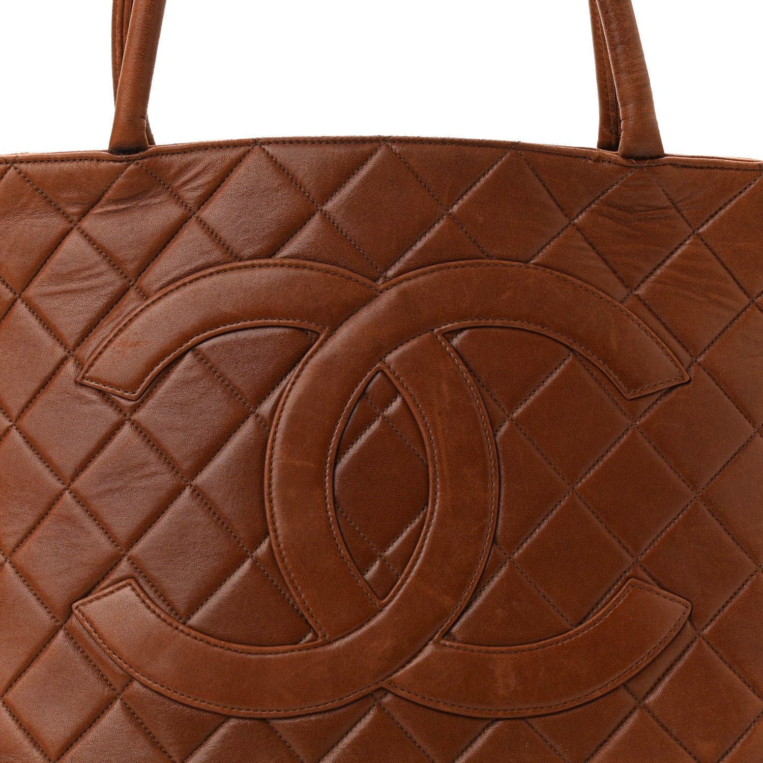 Chanel Lambskin Quilted Medallion Tote Brown 10 of 13