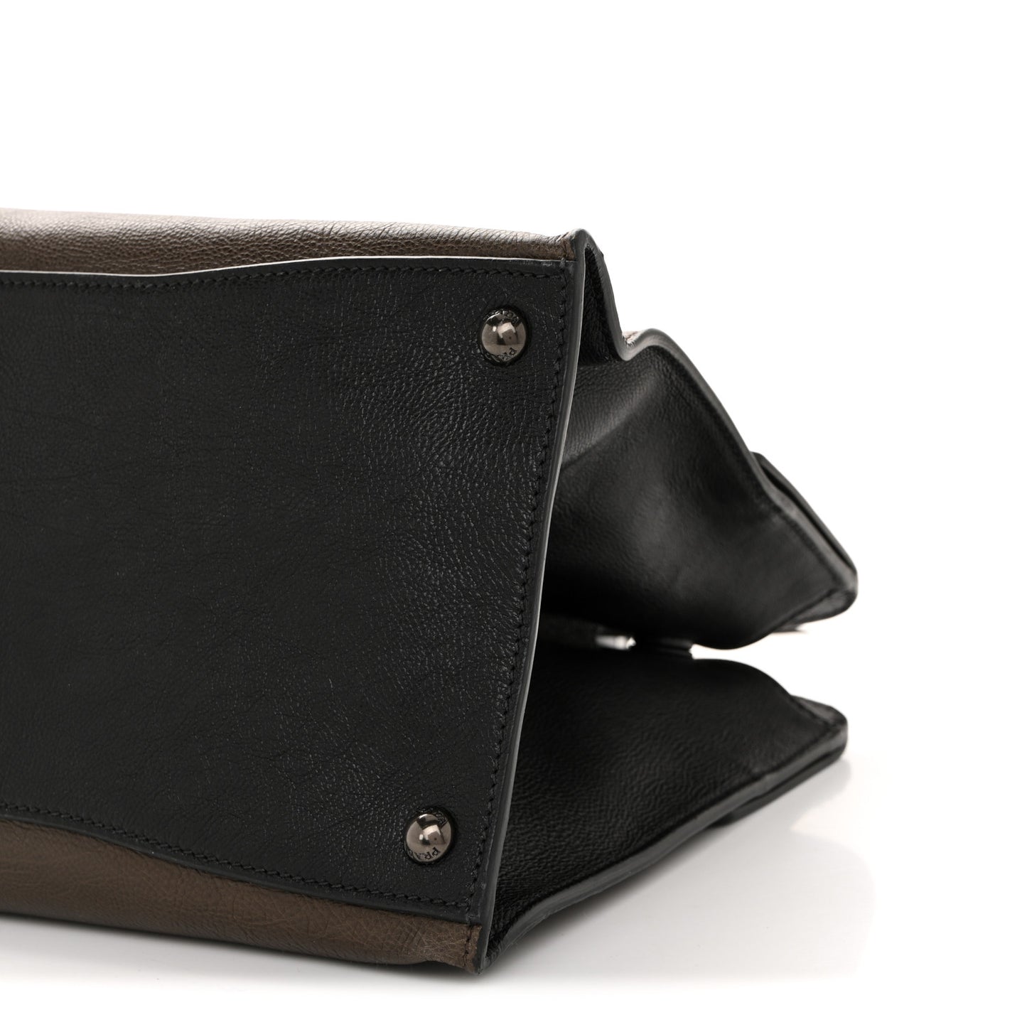 Glace Calfskin Sound Tote Bag Militare Black