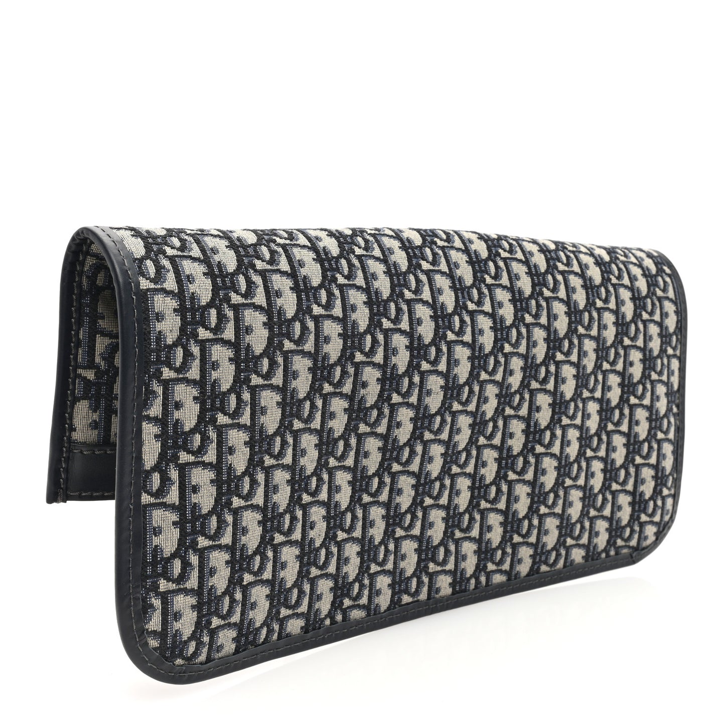 Oblique Fold Over Clutch Blue