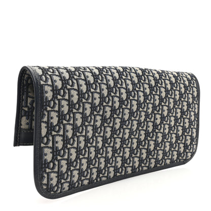 Christian Dior Oblique Fold Over Clutch Blue 3 of 6