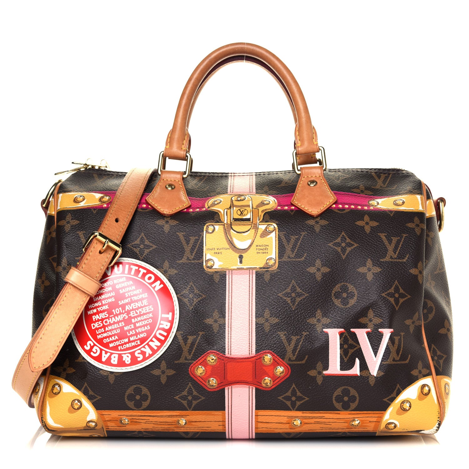 Louis Vuitton Monogram Summer Trunks Speedy Bandouliere 30 1 of 4