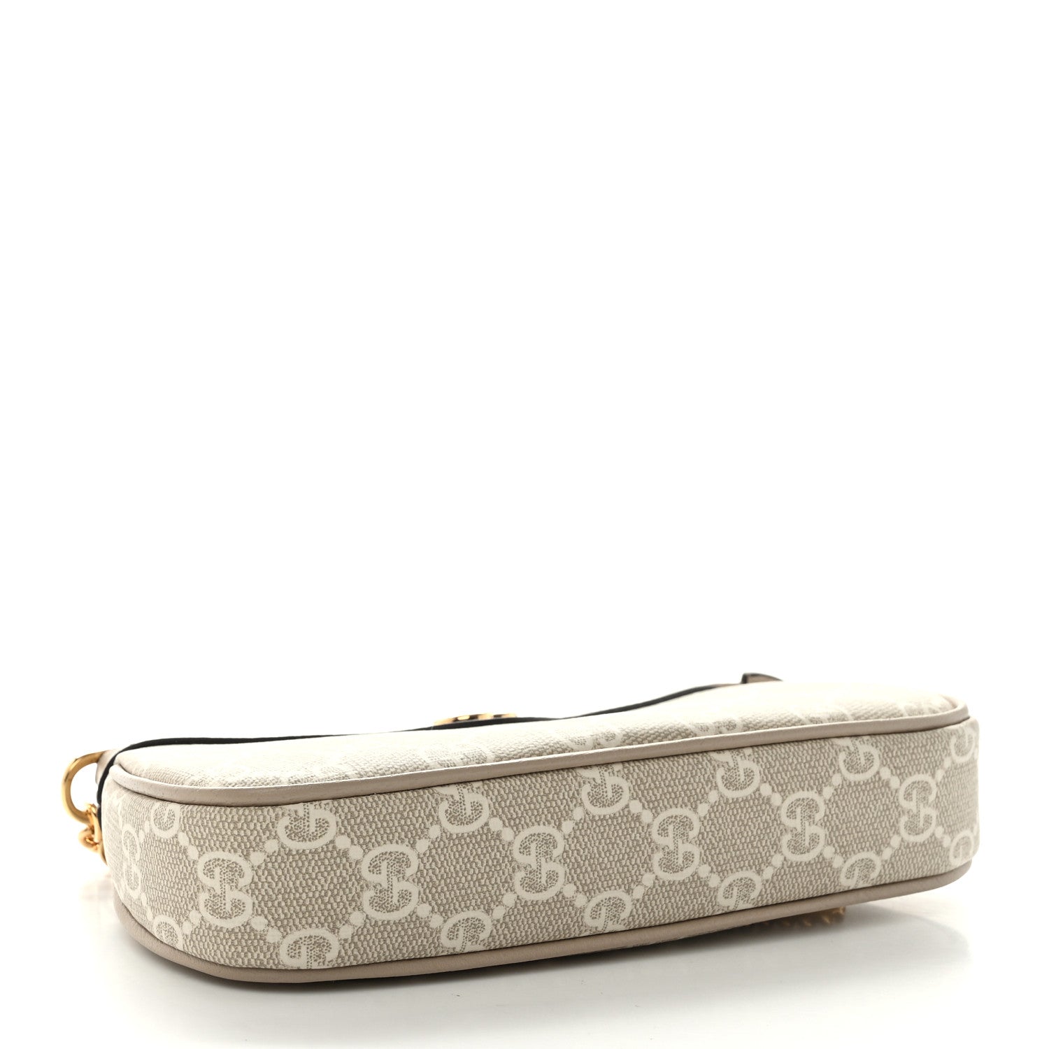 Gucci GG Supreme Monogram Textured Dollar Calfskin Web Mini Ophidia GG Handbag Beige Mystic White Oatmeal 4 of 11