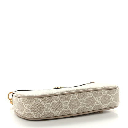Gucci GG Supreme Monogram Textured Dollar Calfskin Web Mini Ophidia GG Handbag Beige Mystic White Oatmeal 4 of 11