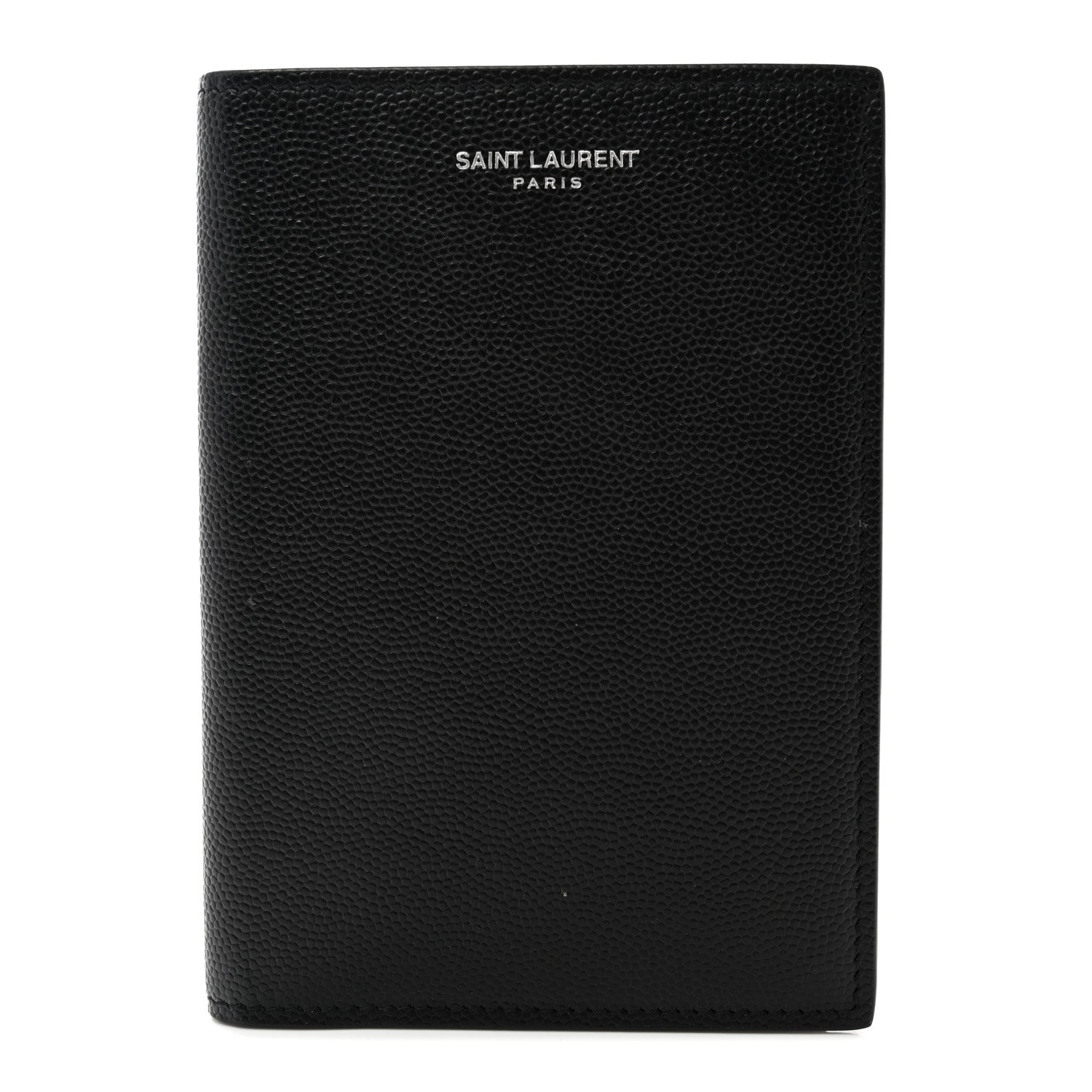 Saint Laurent Grain De Poudre Passport Holder Black 1 of 7