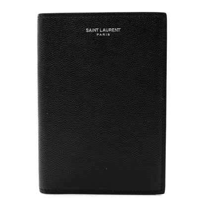 Saint Laurent Grain De Poudre Passport Holder Black 1 of 7