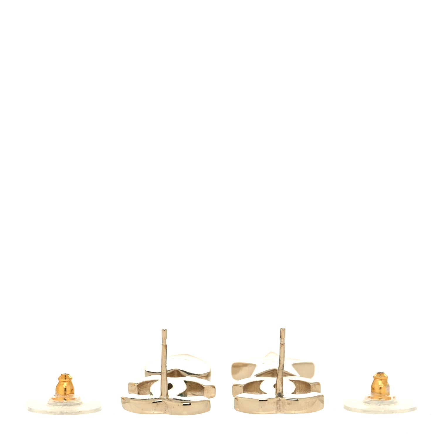 Chanel Crystal Pearl Charming Winter CC Star Heart Earrings Gold 3 of 4