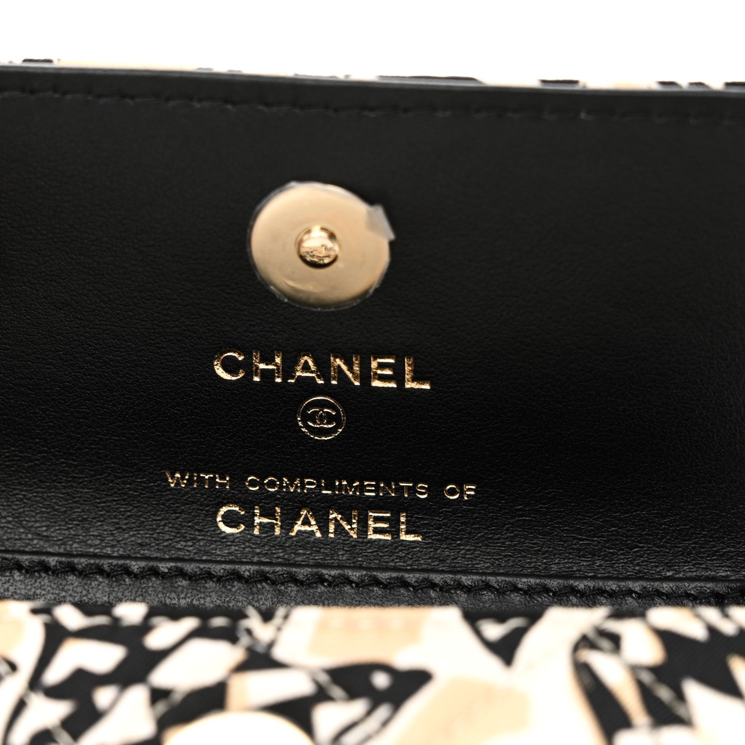 Chanel Canvas Check Flag Printed CC Clutch With Chain Beige Multicolor 6 of 11