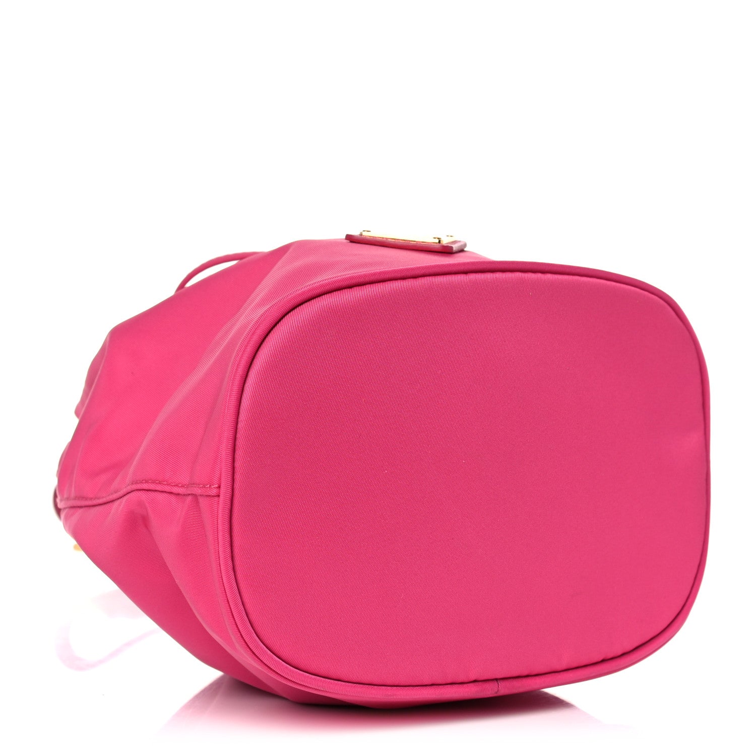 Prada Saffiano Tessuto Nylon Vela Bucket Wristlet Ibisco 4 of 9