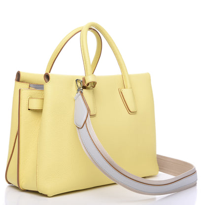 MCM Grained Calfskin Medium Milla Tote Custard Yellow 2 of 7