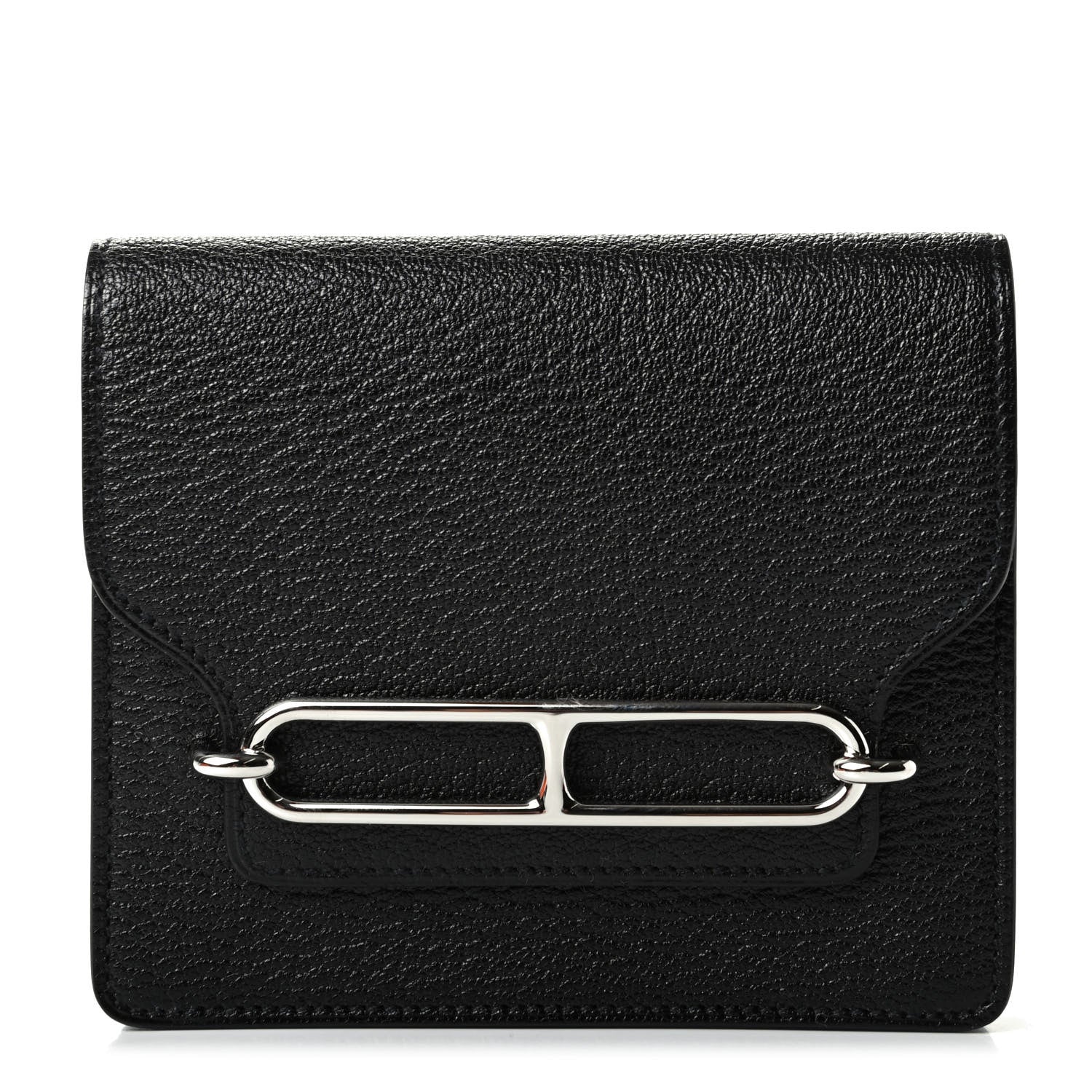 Hermes Chevre Mysore Roulis Slim Wallet Black 1 of 8