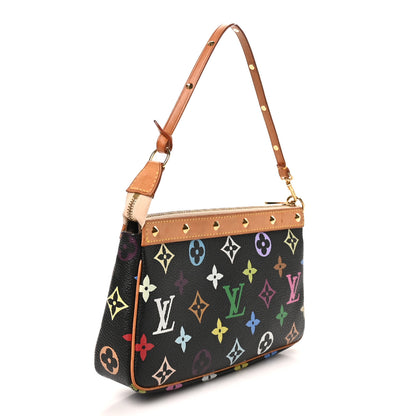 Louis Vuitton Monogram Multicolor Pochette Accessories Black 2 of 9