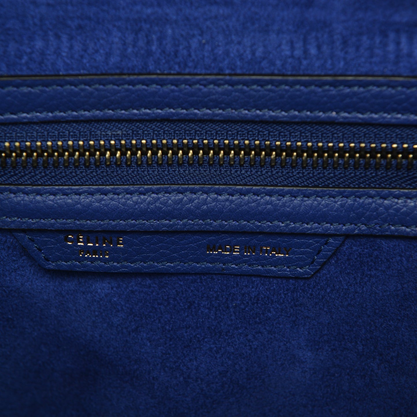 Drummed Calfskin Micro Luggage Indigo