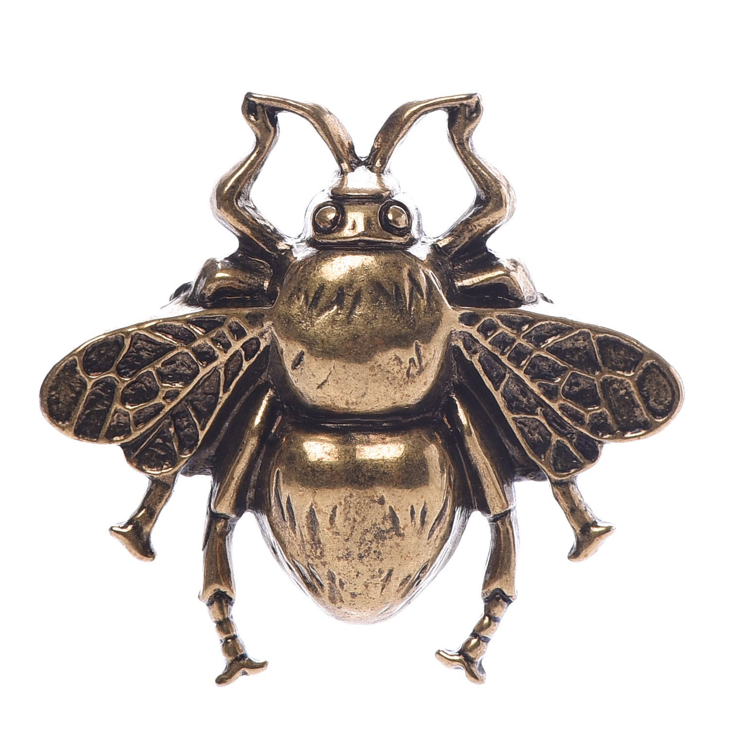 Metal Enamel Bee Ring 7.5 Aged Gold