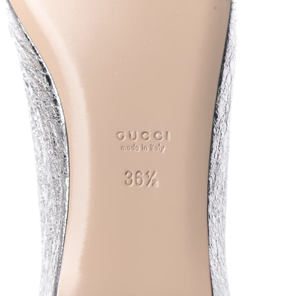 Gucci Galassia GG Marmont Fringe Flats 36.5 Argento 7 of 9