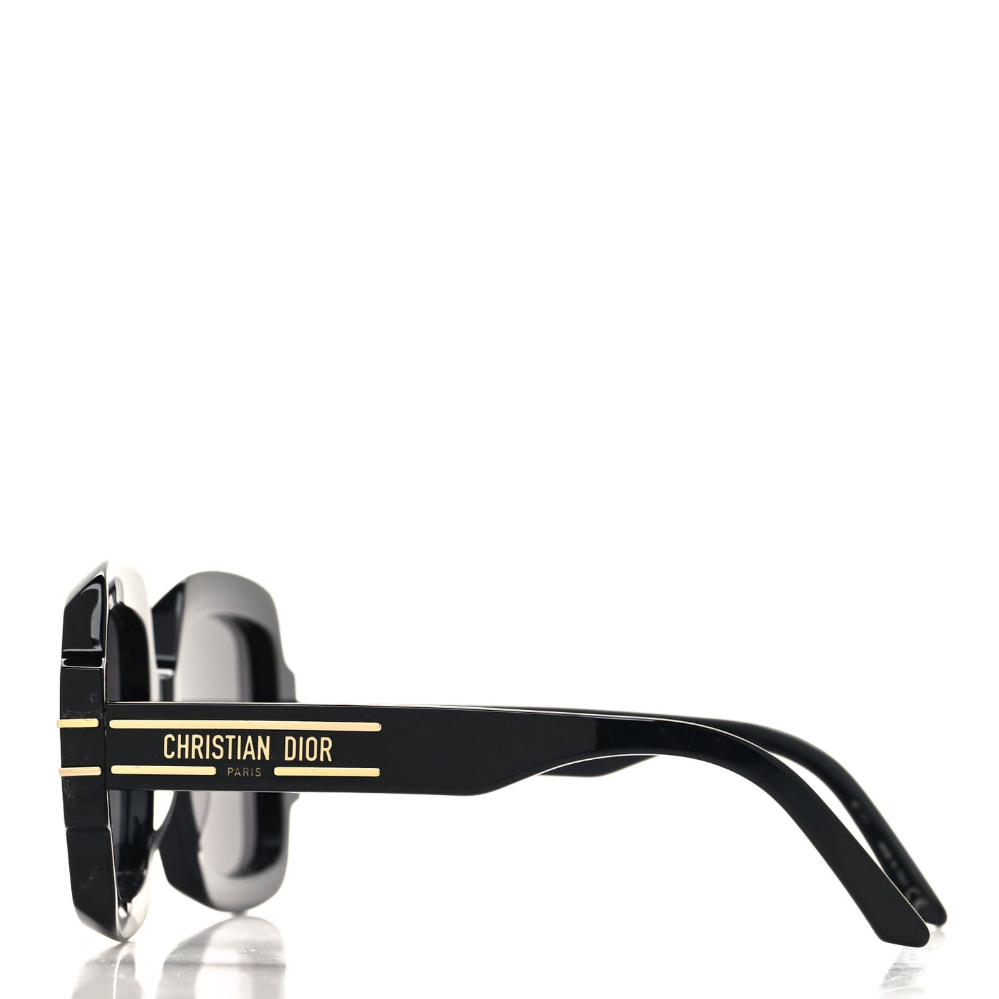 Acetate Diorsignature S1U Square Sunglasses Black