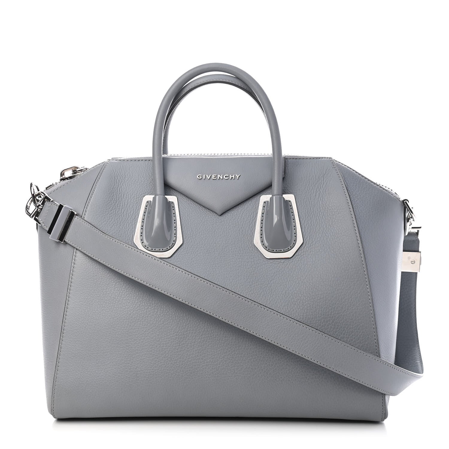 Givenchy Sugar Goatskin Kenya Metal Medium Antigona Pearl Grey 1 of 8
