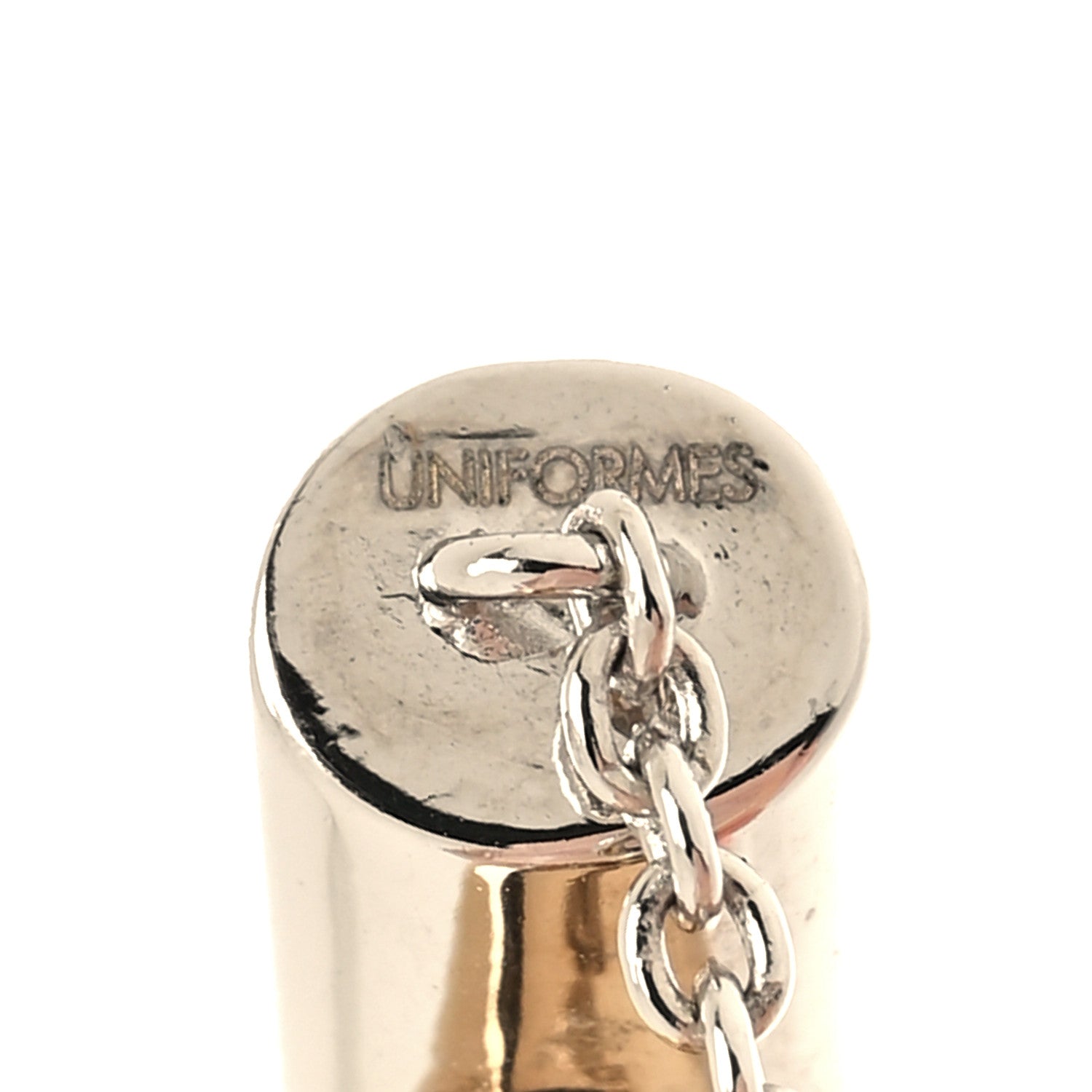 Louis Vuitton Essential V Necklace Silver Gold 5 of 5