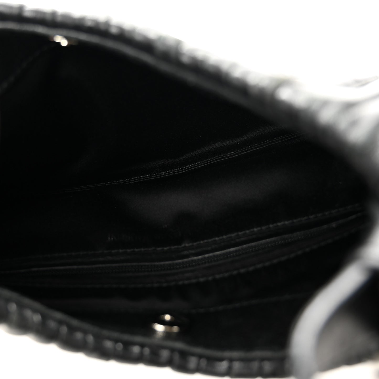 Pleated Lambskin Horn Small Mombasa Hobo Black