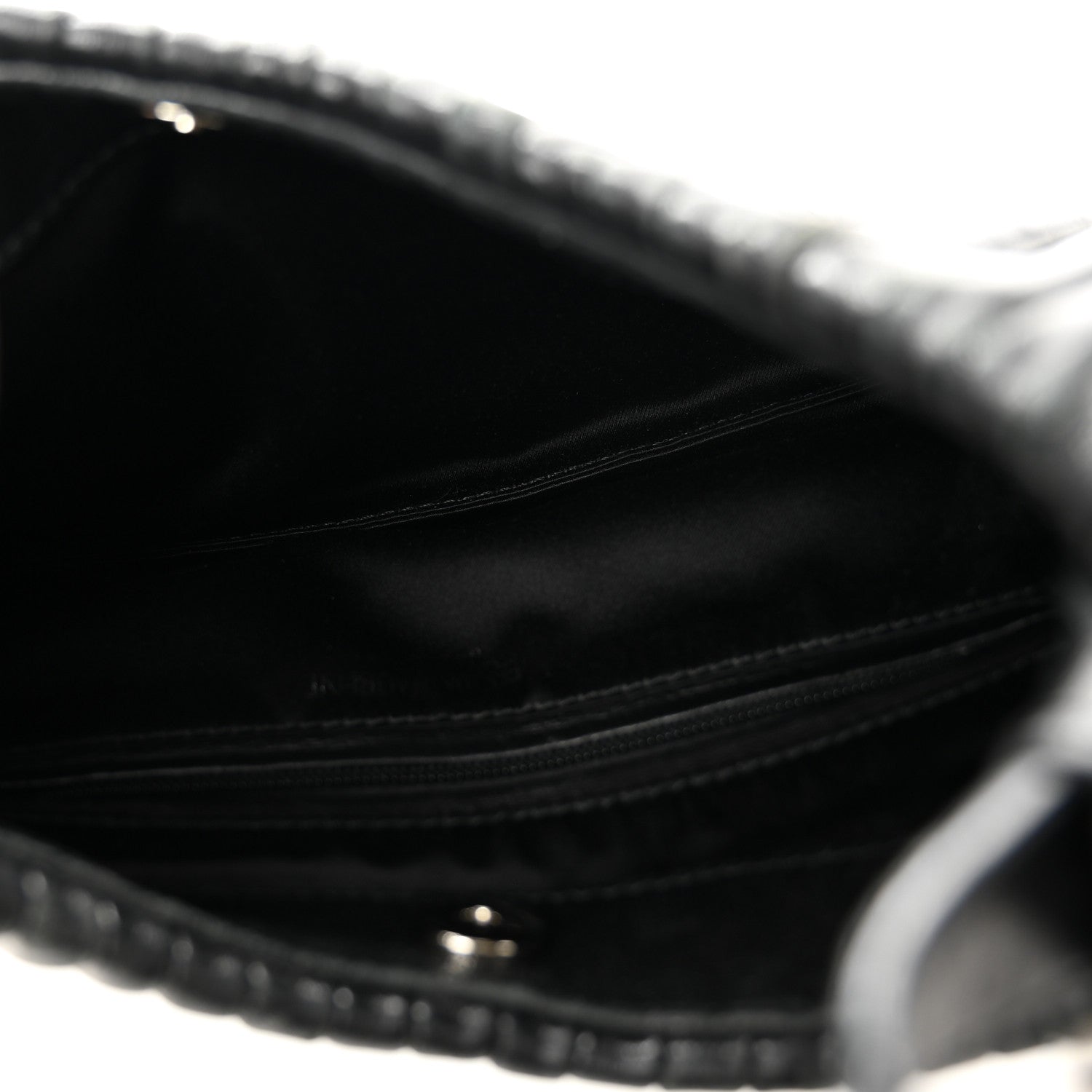 Saint Laurent Pleated Lambskin Horn Small Mombasa Hobo Black 5 of 10