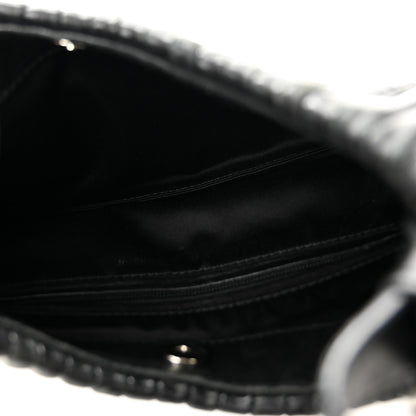 Saint Laurent Pleated Lambskin Horn Small Mombasa Hobo Black 5 of 10
