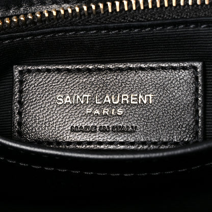 Saint Laurent Calfskin Y Quilted Monogram Toy Loulou Crossbody Bag Black 7 of 12