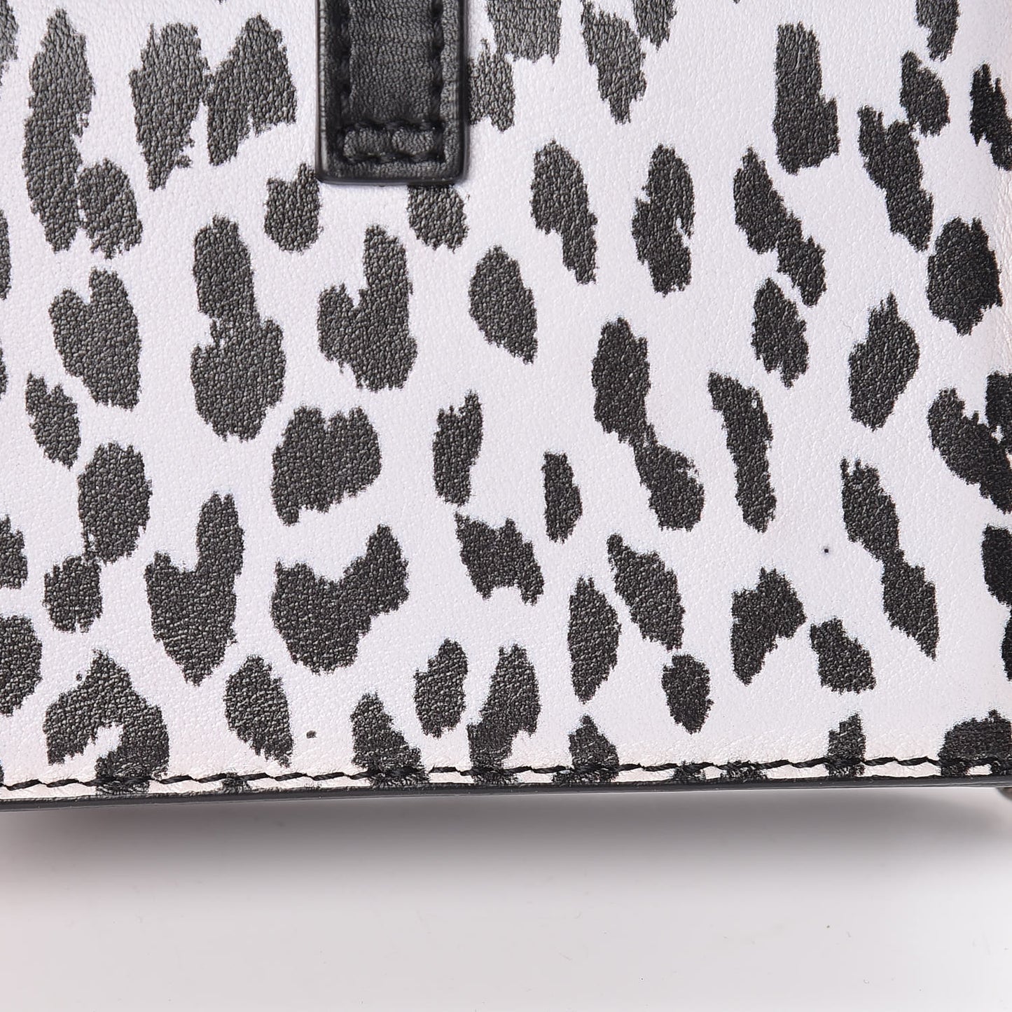 Calfskin Monogram Leopard Print Mini Candy Crossbody Black White