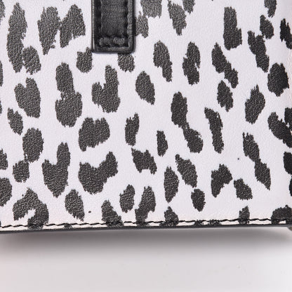Saint Laurent Calfskin Monogram Leopard Print Mini Candy Crossbody Black White 11 of 12