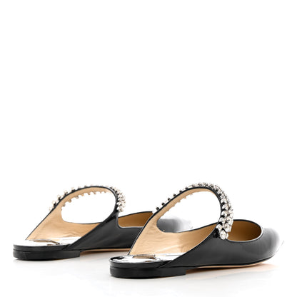 Jimmy Choo Patent Calfskin Bing 100 Mules 39.5 Black 4 of 8