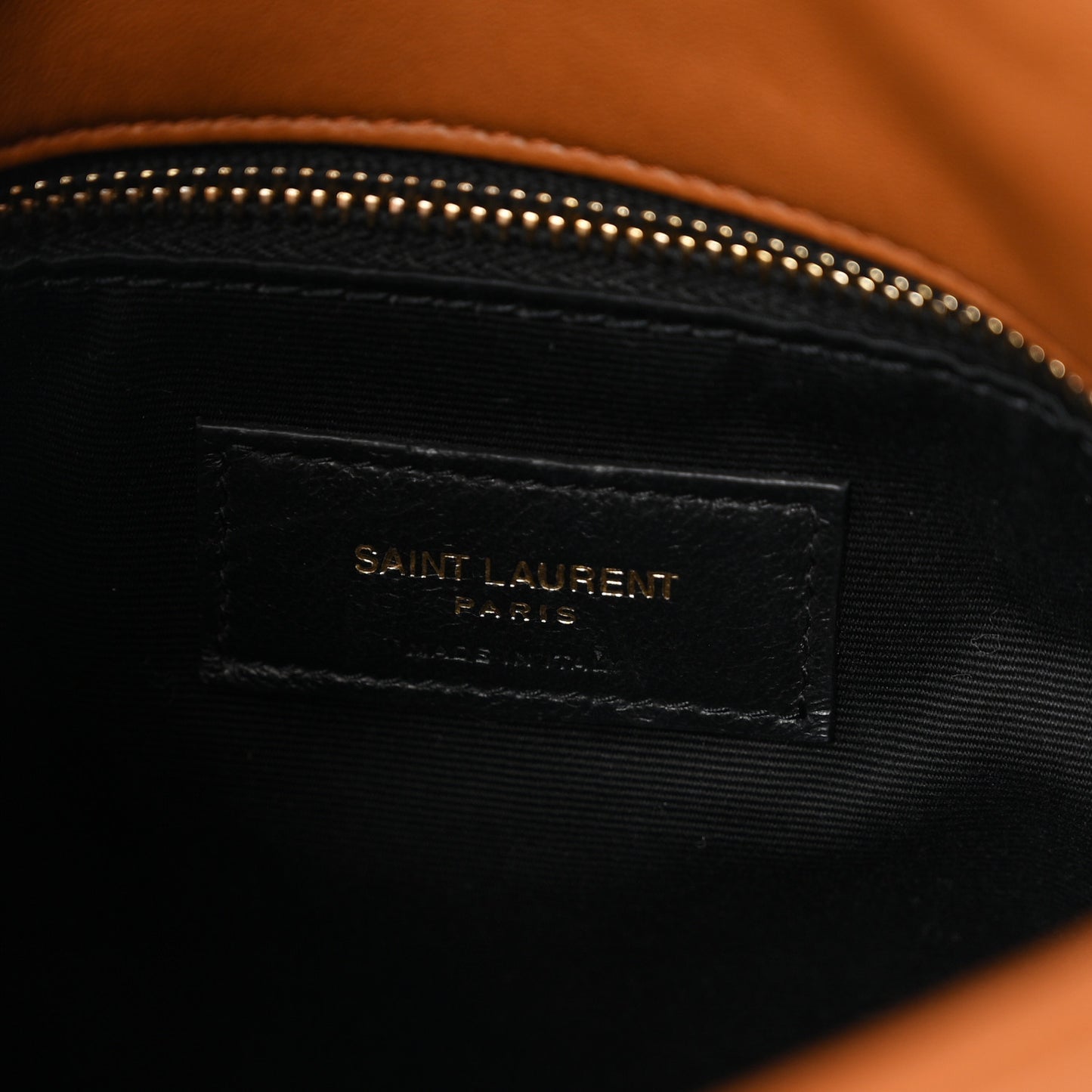 Lambskin Quilted Small Loulou Puffer Monogram Chain Satchel Dark Dark Honey