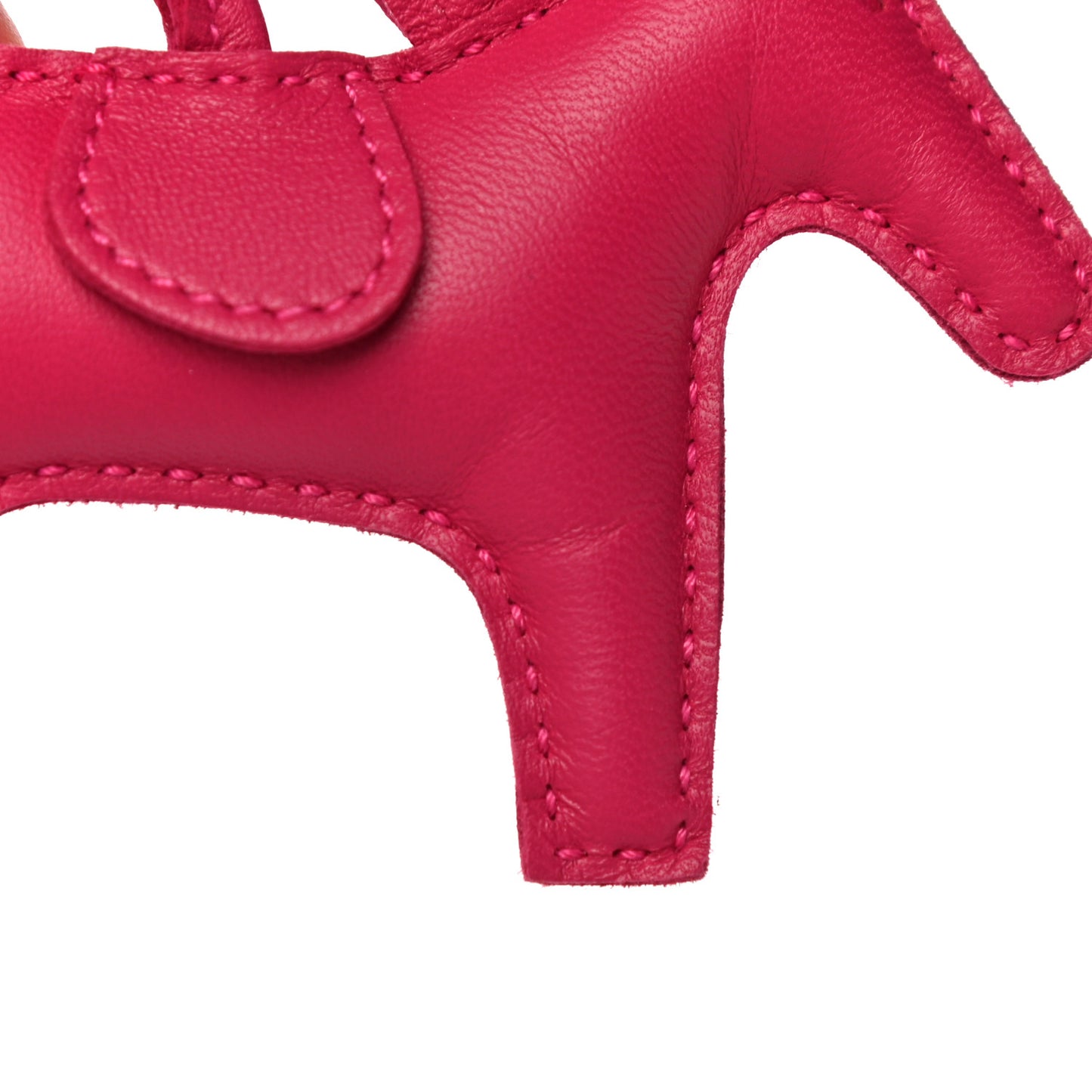 Milo Lambskin Grigri Rodeo Horse Bag Charm PM Rose Mexico