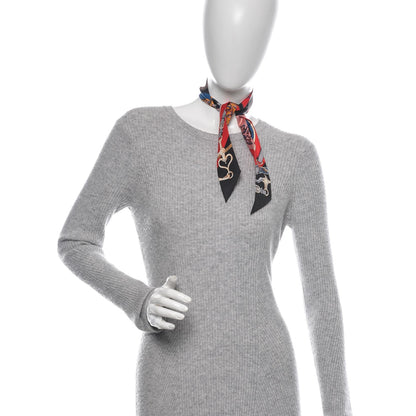 Hermes Silk Festival des Amazones Twilly Black Rouge Bleu 2 of 4