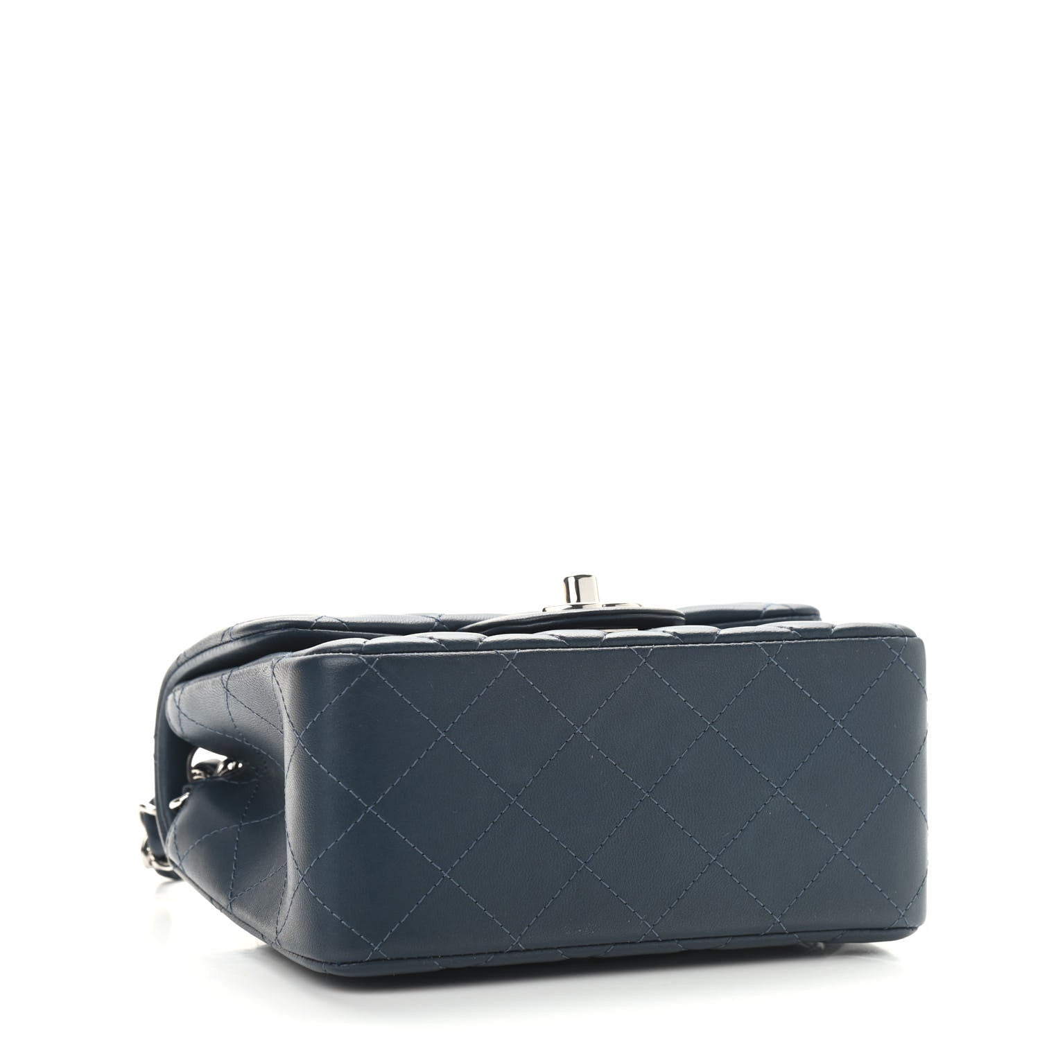 Chanel Lambskin Quilted Mini Square Flap Blue 4 of 9