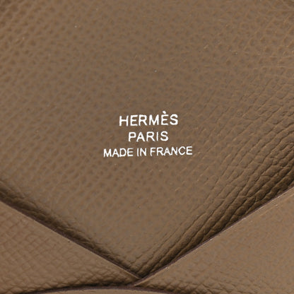 Hermes Epsom Calvi Card Case Etoupe 6 of 7