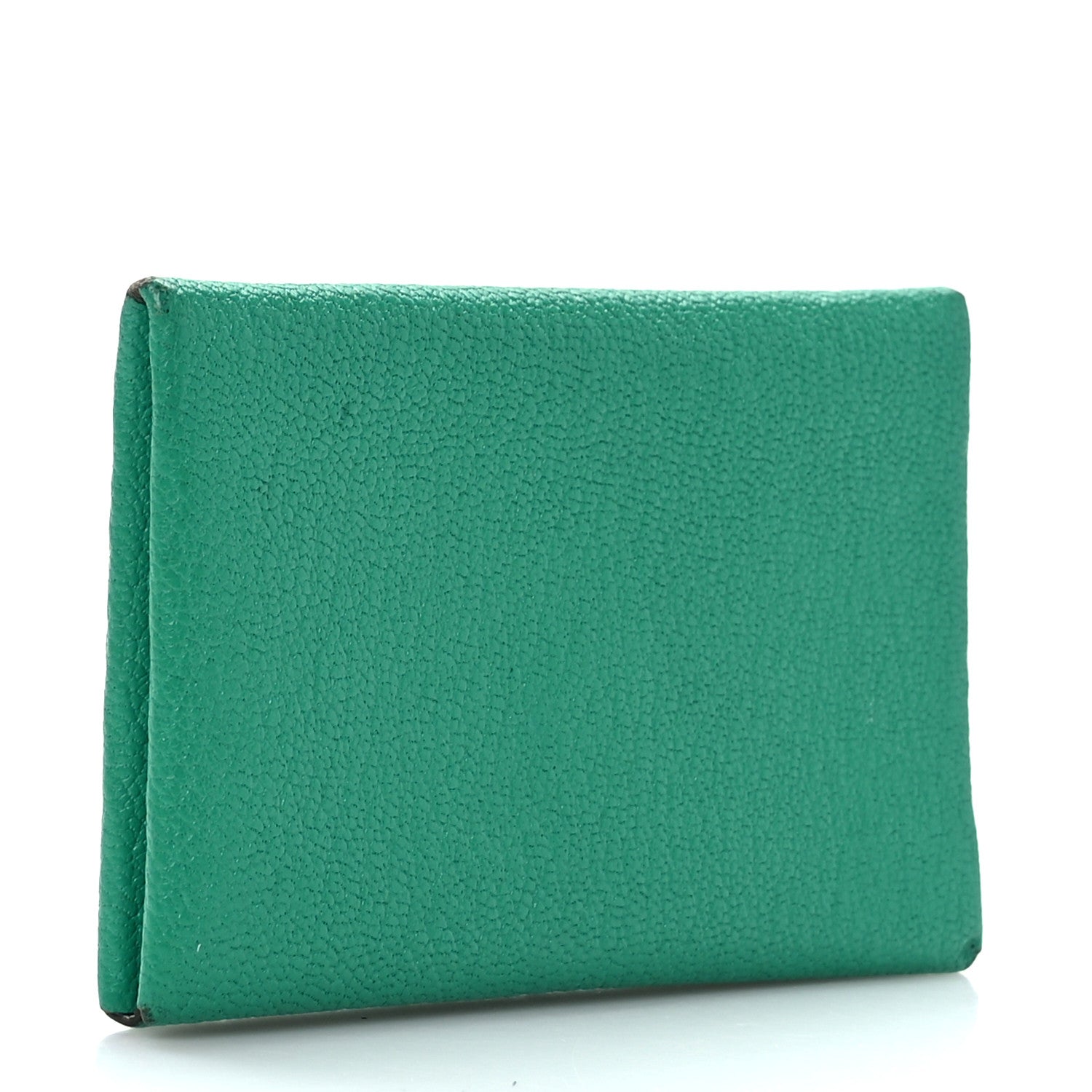 Hermes Chevre Mysore Verso Calvi Card Case Menthe Bleu Brume 3 of 9