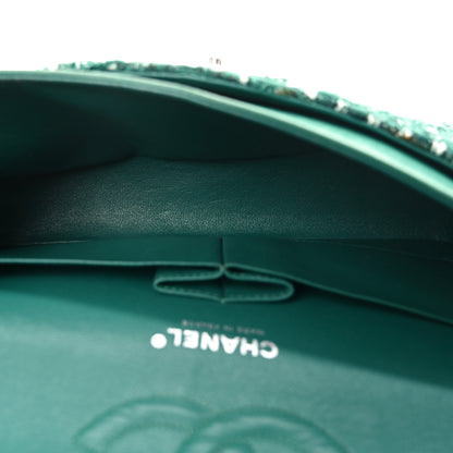 Chanel Tweed Quilted Medium Double Flap Green 5 of 13