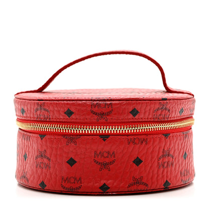 MCM Visetos Vanity Cosmetic Case Red 1 of 7