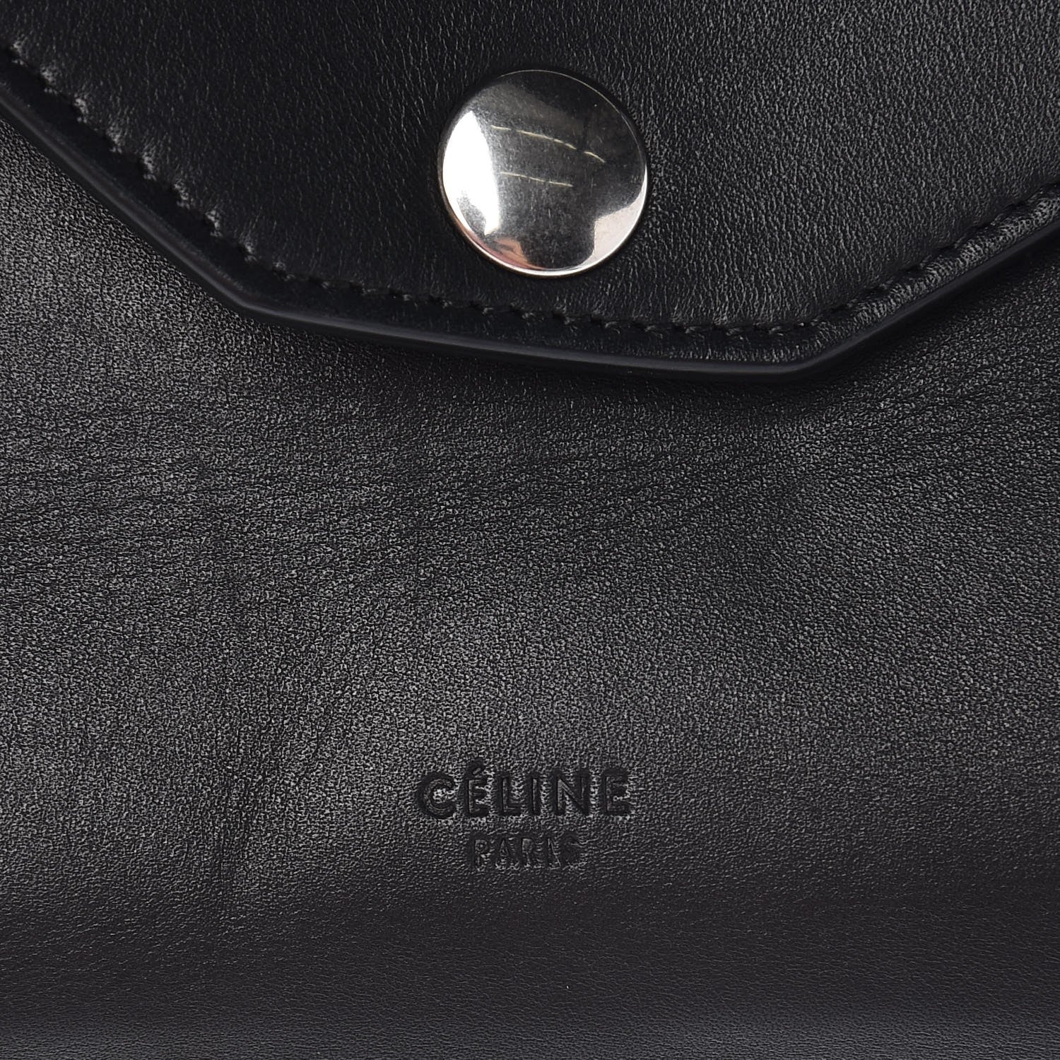 Celine Natural Calfskin Biker Evening Clutch on Strap Black 8 of 9