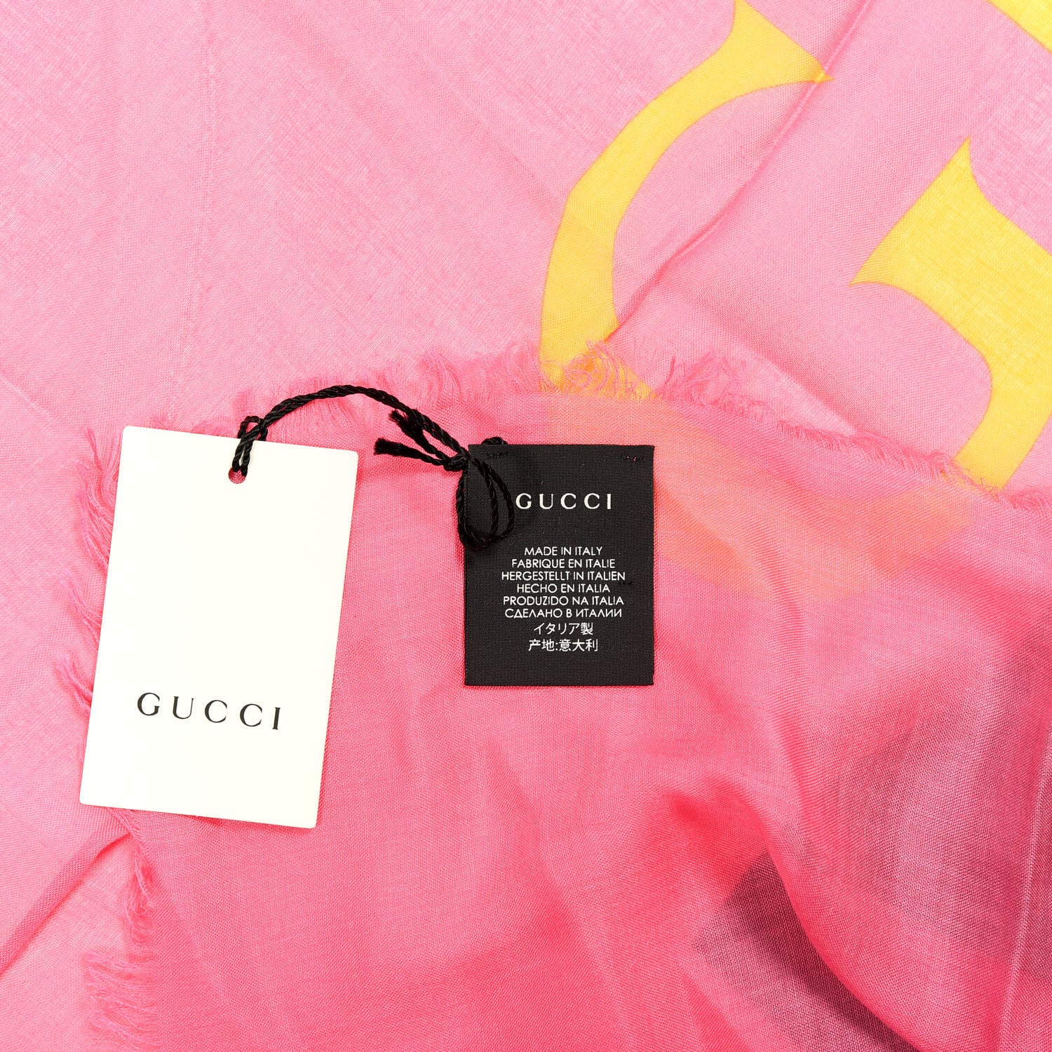Gucci Modal Silk Gucci Two Shawl Fuxia 3 of 3
